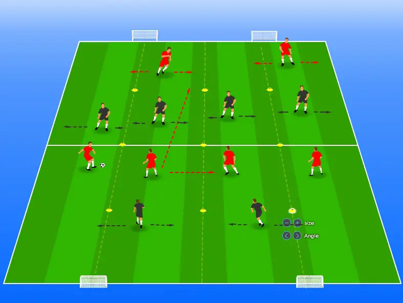 Ejercicio de posesión del Atlético de Madrid